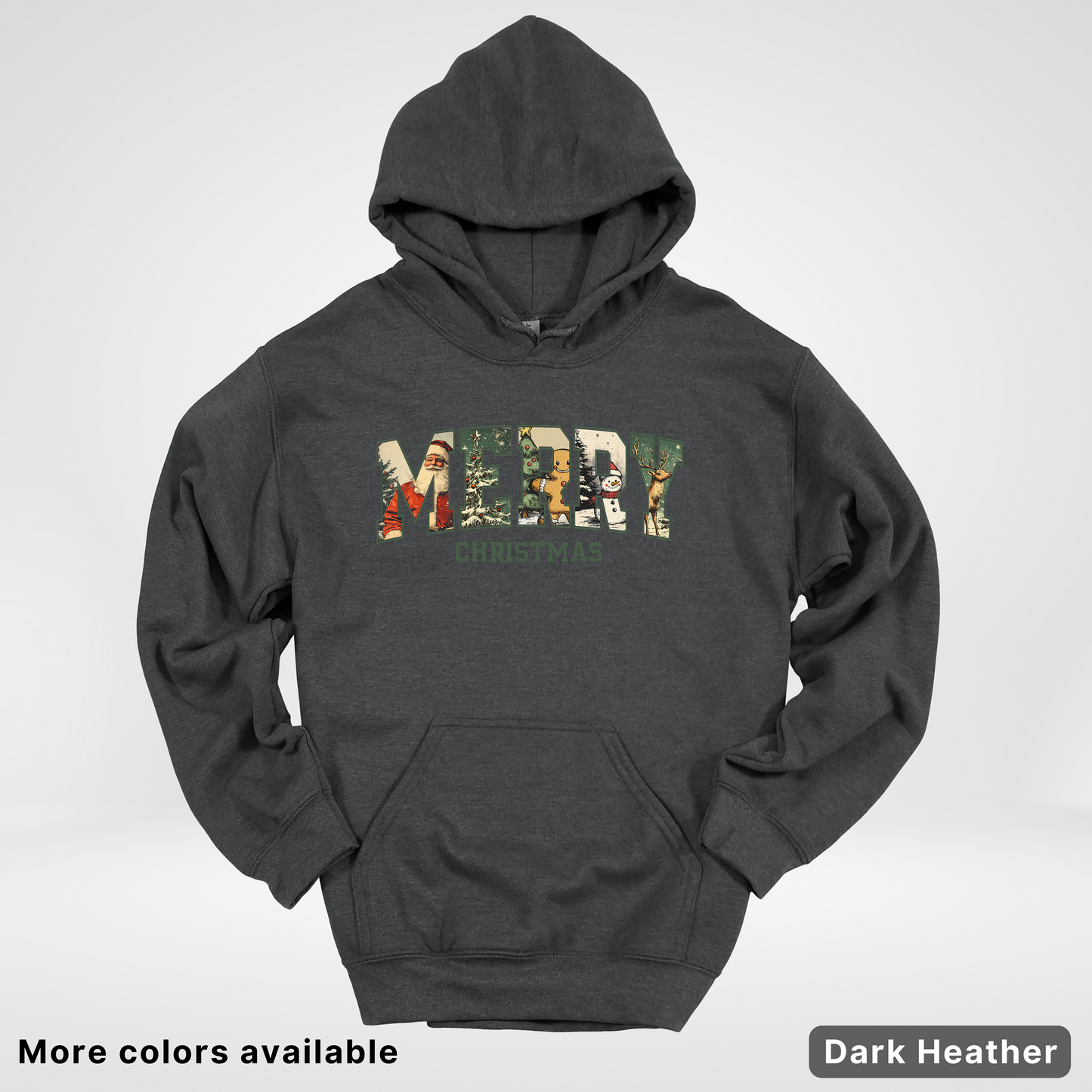 Vintage Merry Christmas Varsity - Hoodie