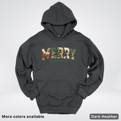 Vintage Merry Christmas Varsity - Hoodie