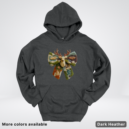 Neutral Woodland Bow Hook Yard Faux - Hoodie