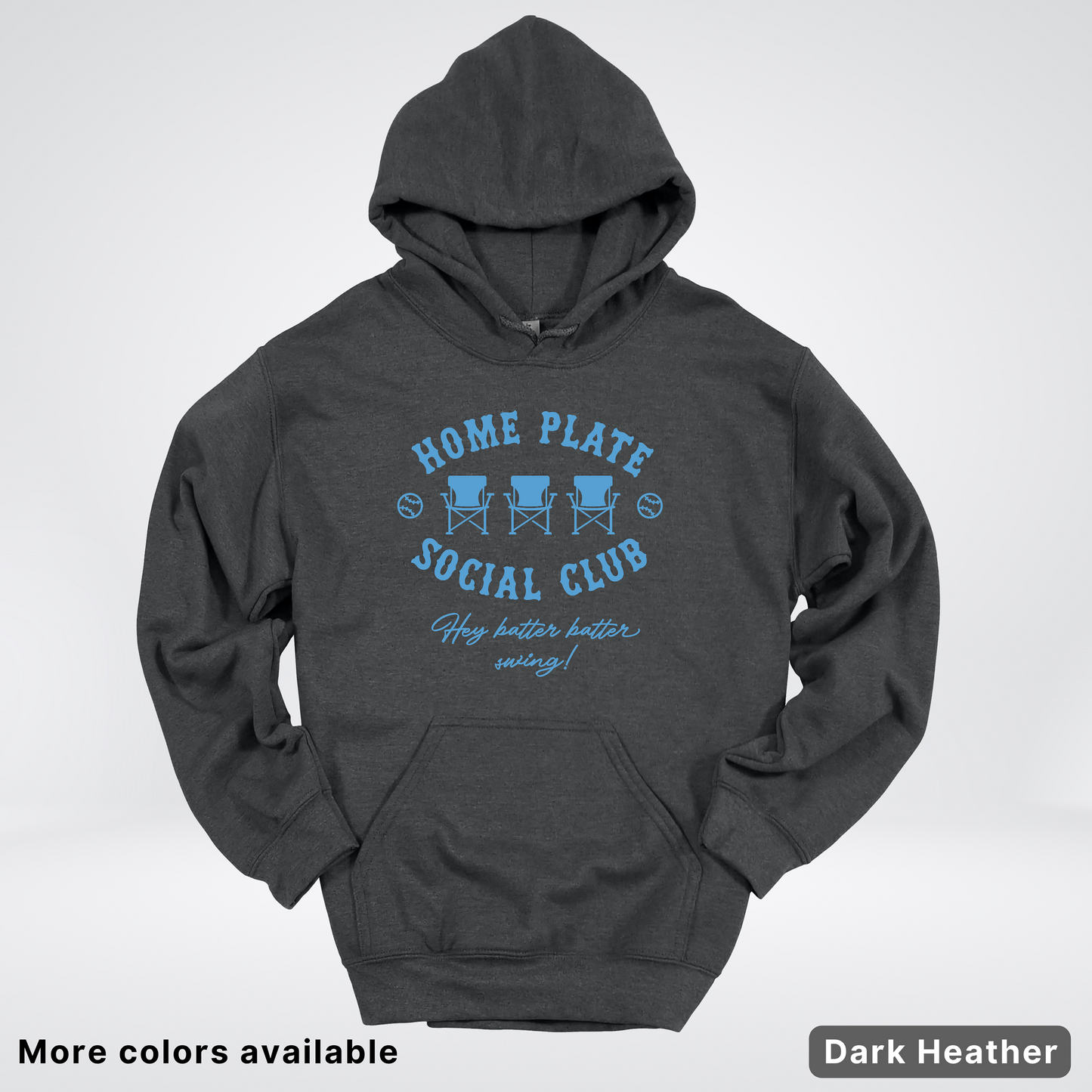 Home Plate Social Club – Light Blue Design - Hoodie
