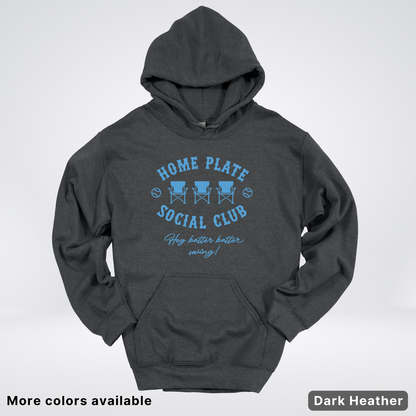 Home Plate Social Club – Light Blue Design - Hoodie