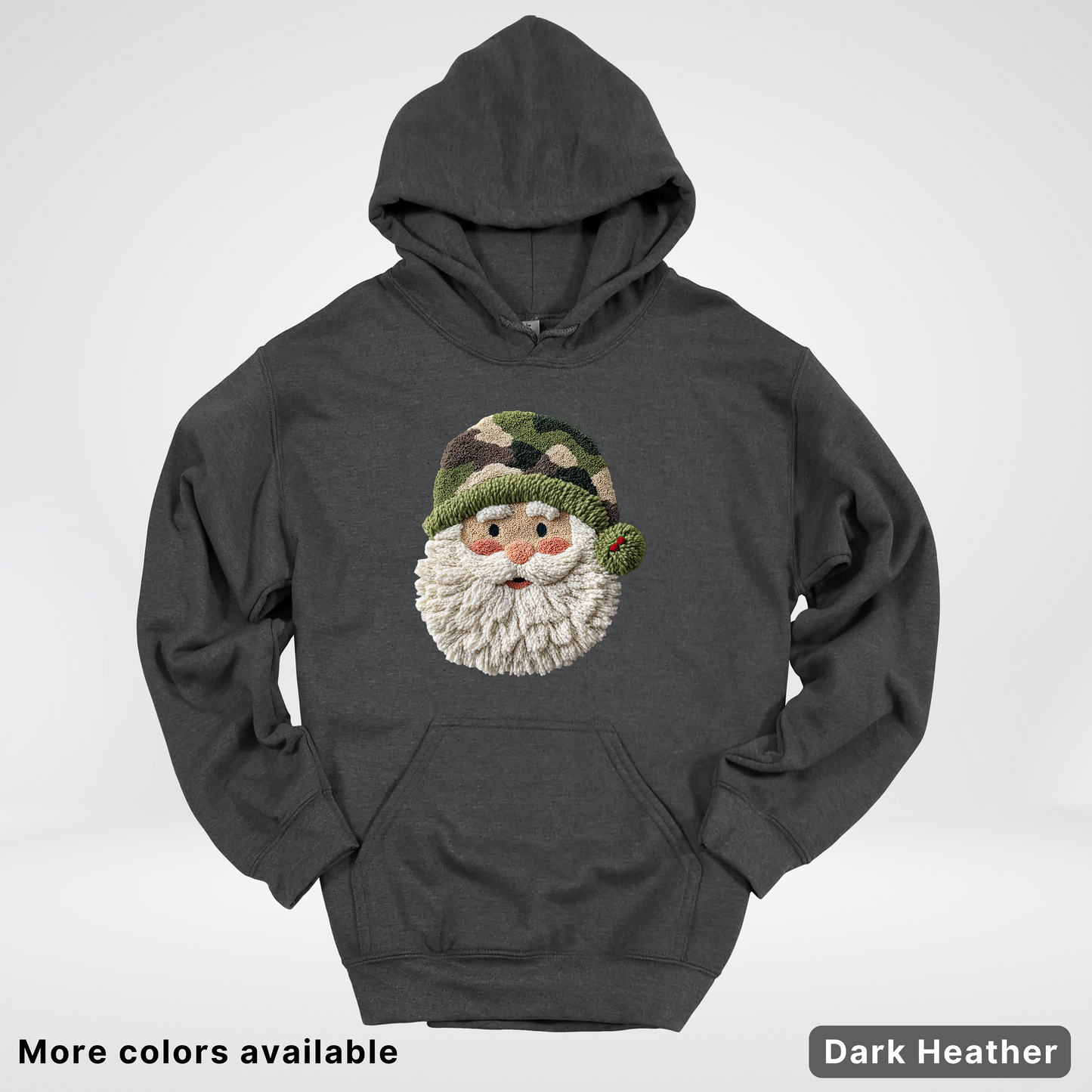 Woodland Santa Face (Hook Yard Faux Texture) - Hoodie