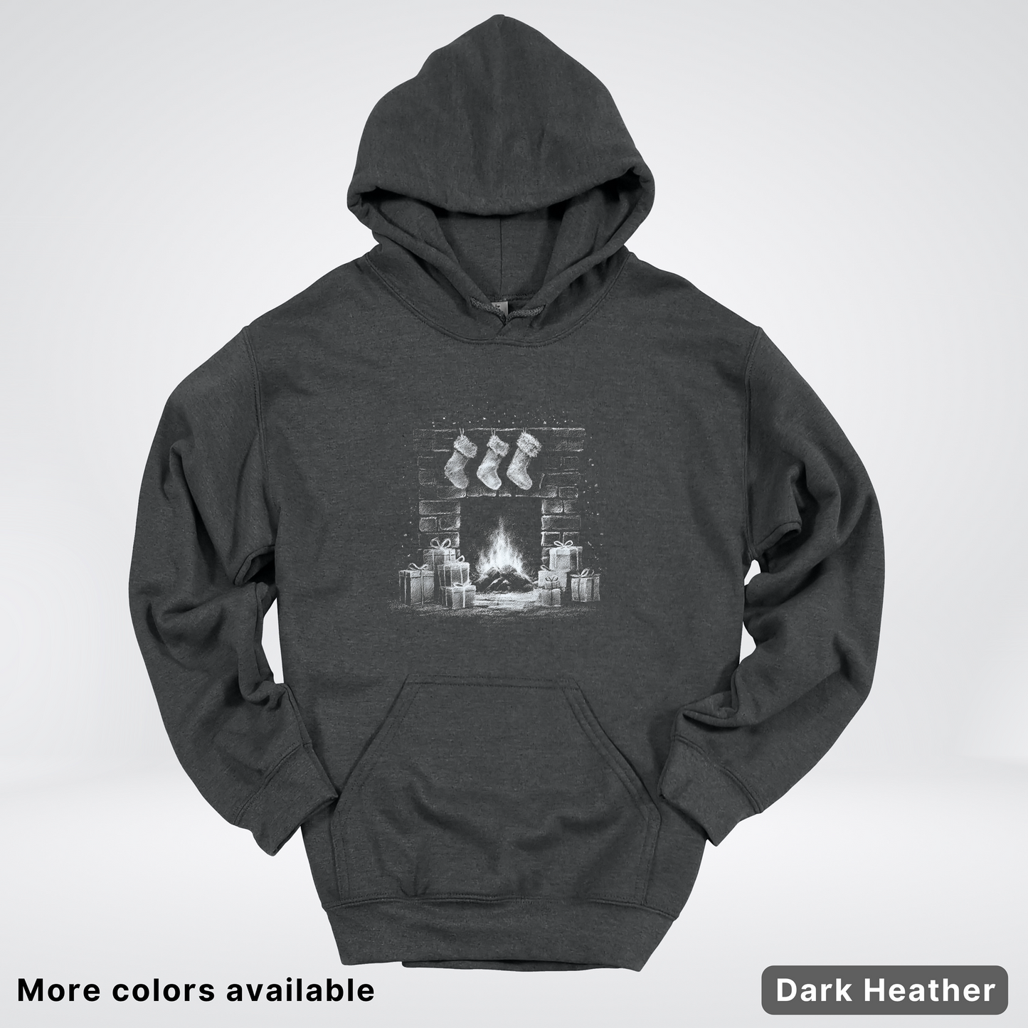 Vintage Christmas Fireplace Scene - Hoodie