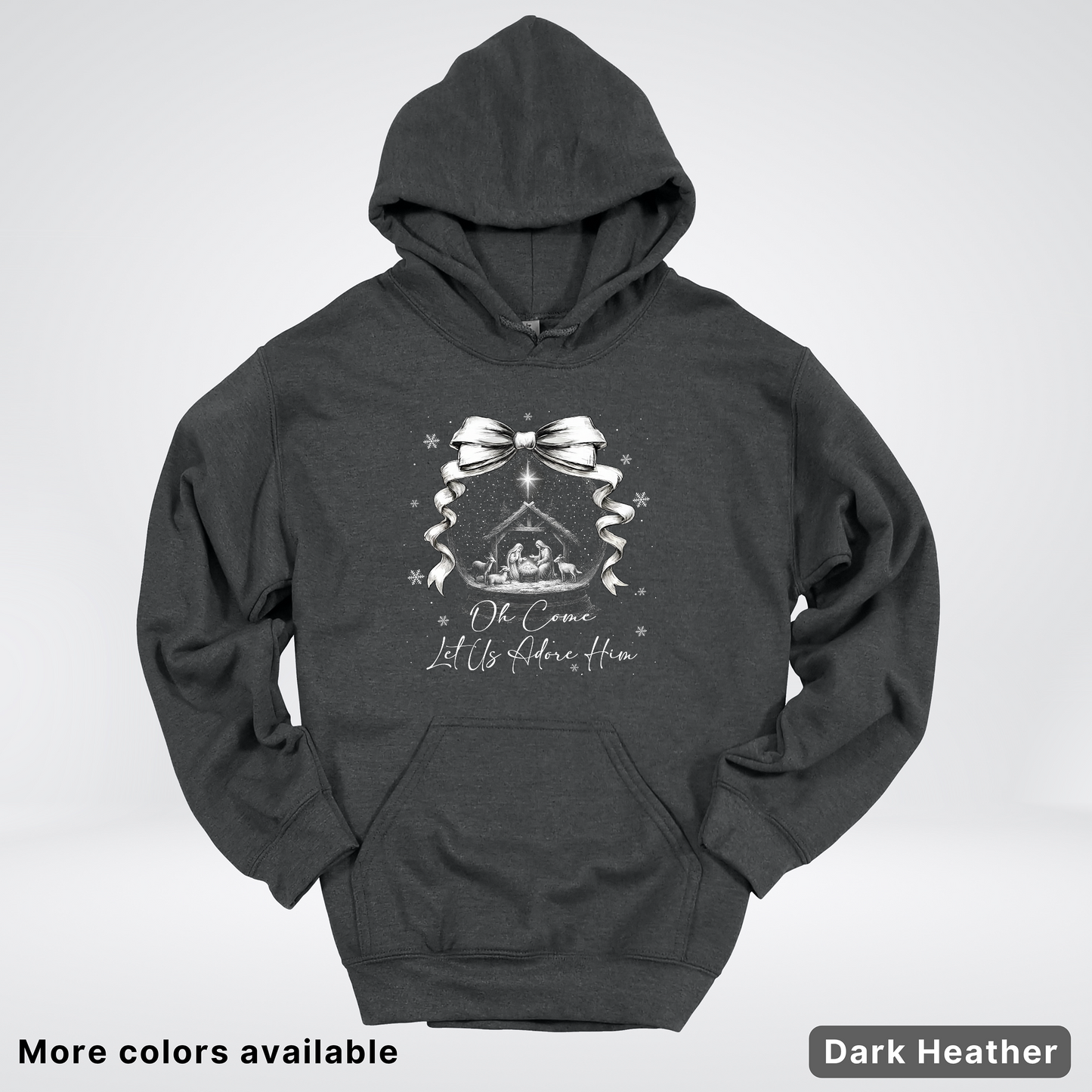 Oh Come Let Us Adore Him Nativity - Hoodie