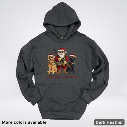 Tis The Season Hunting Santa Hook Yard Faux Hodie - Hoodie