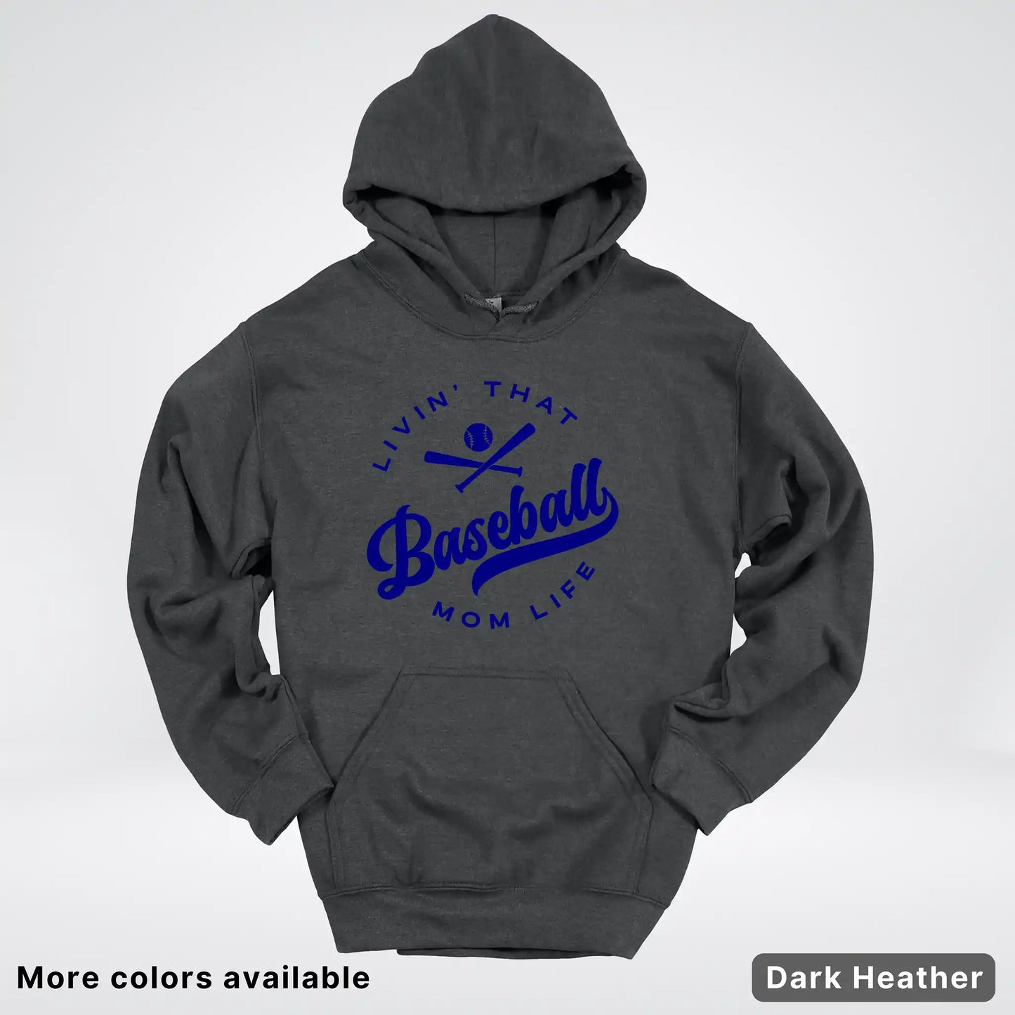 Livin' That Baseball Mom Life - Navy Design - Hoodie