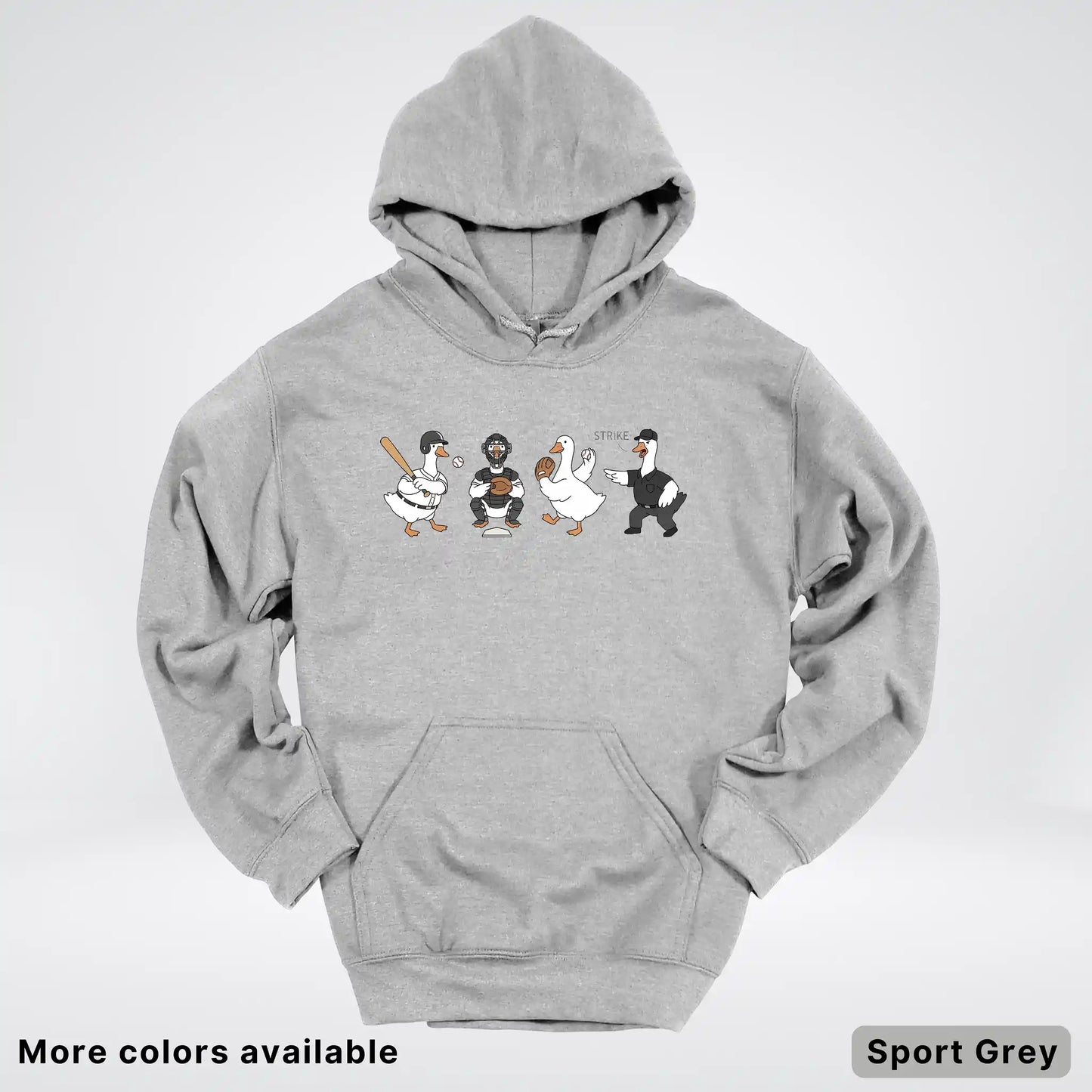 Baseball Goose Squad – Funny Baseball Goose Graphic Hoodie
