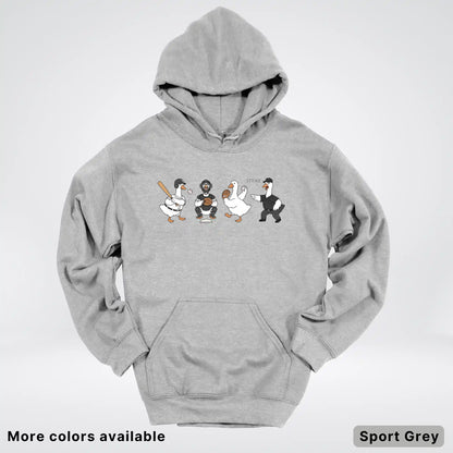 Baseball Goose Squad – Funny Baseball Goose Graphic Hoodie