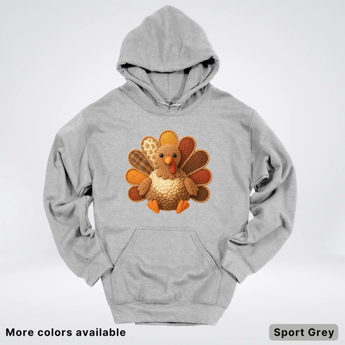 Fall Turkey Hook Yard Faux Hoodie