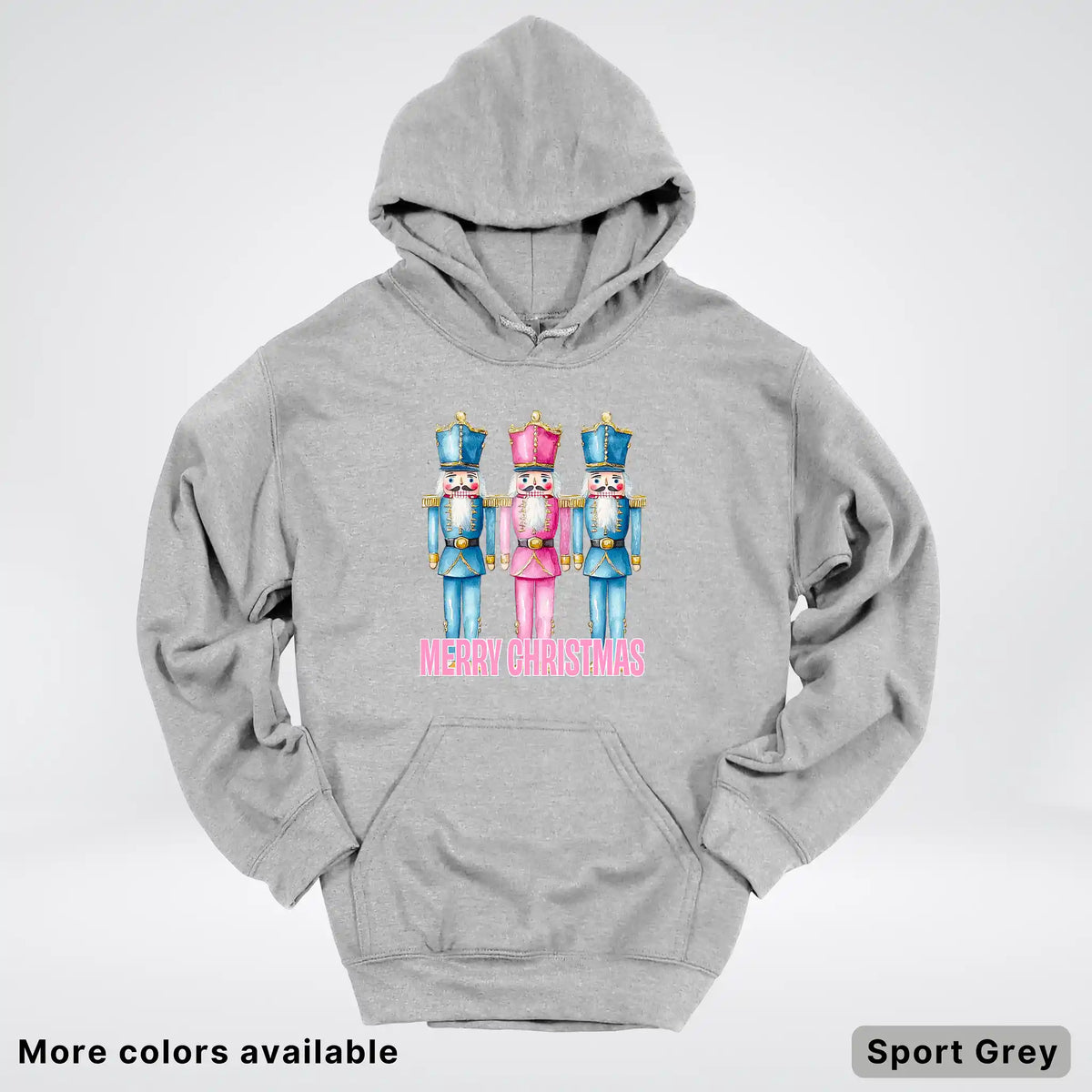 Merry Christmas Pastel Nutcrackers Hoodie
