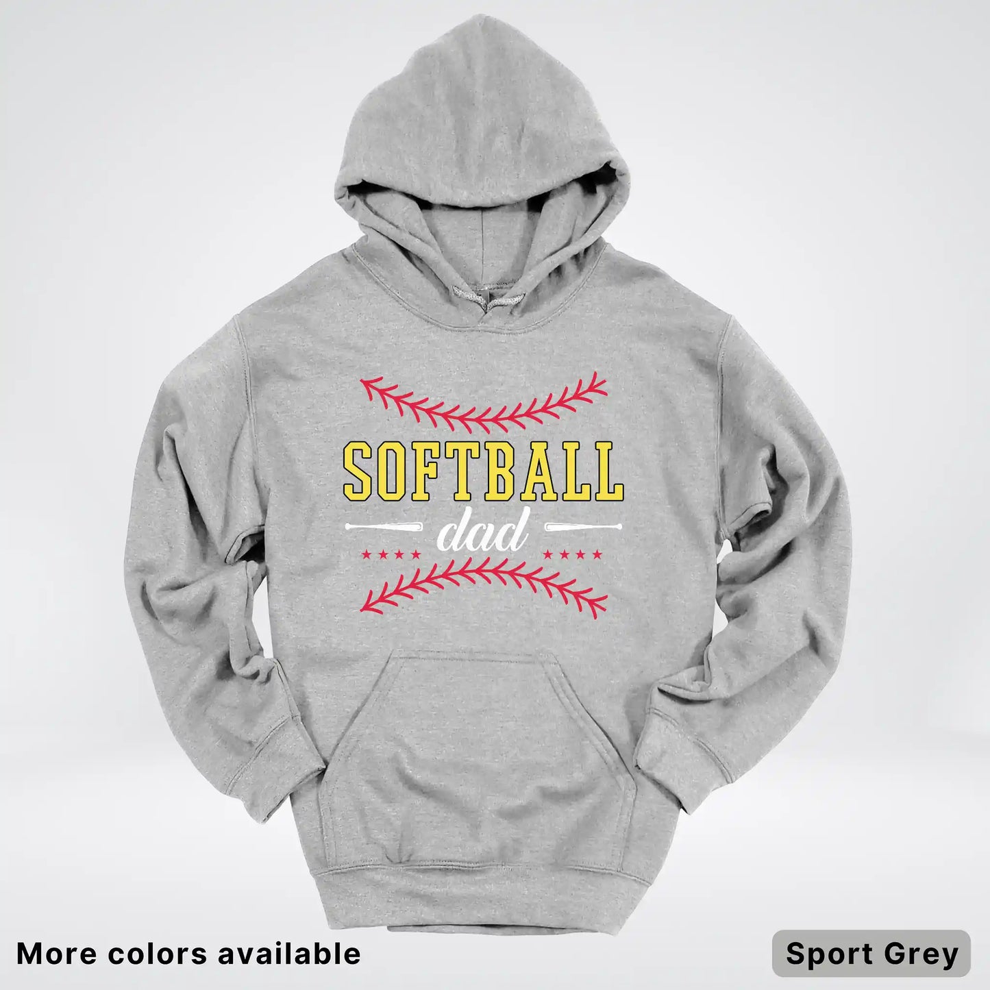 Softball Dad - White Design - Hoodie