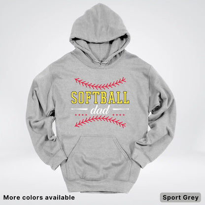 Softball Dad - White Design - Hoodie