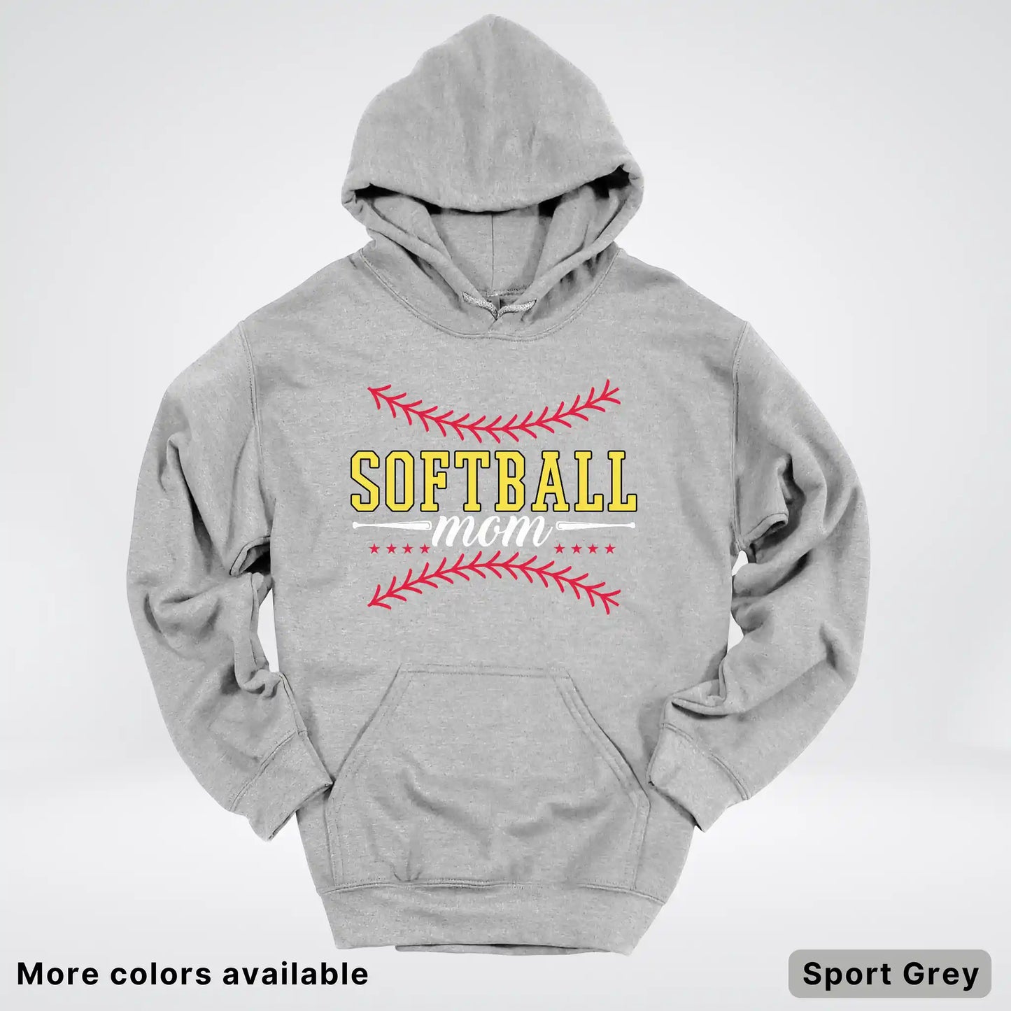 Softball Mom - White Design - Hoodie