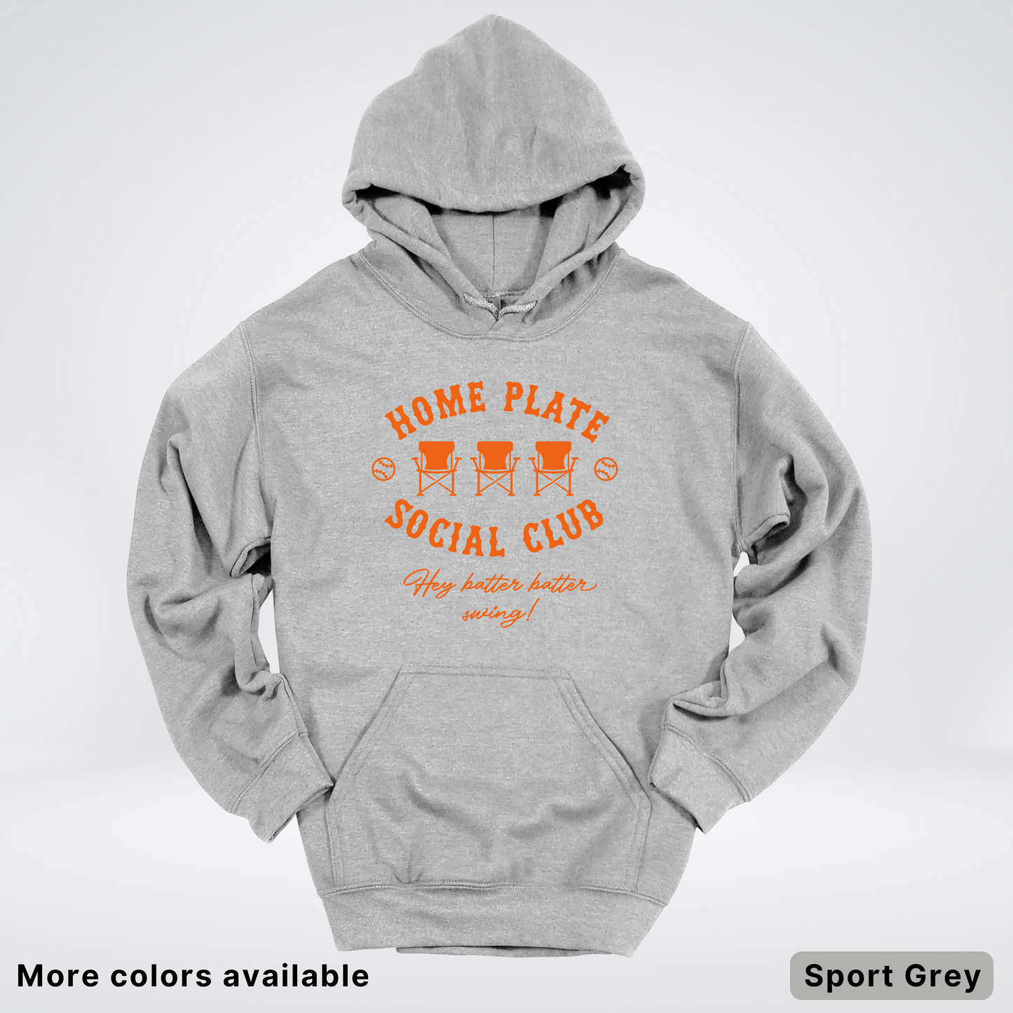 Home Plate Social Club – Orange Design - Hoodie