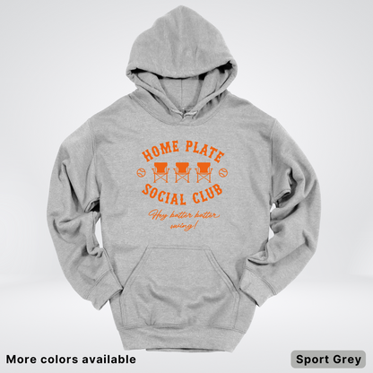 Home Plate Social Club – Orange Design - Hoodie