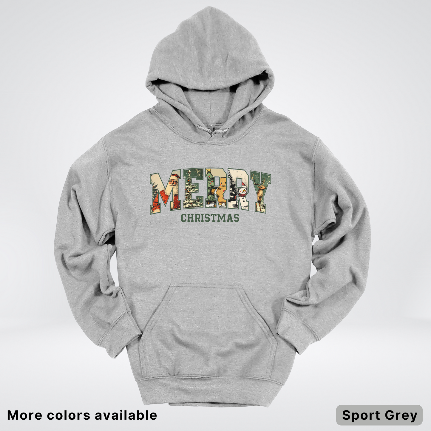 Vintage Merry Christmas Varsity - Hoodie
