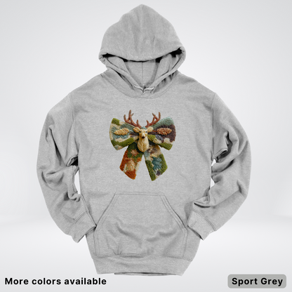Neutral Woodland Bow Hook Yard Faux - Hoodie