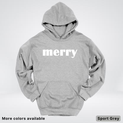 Merry - White Design - Hoodie