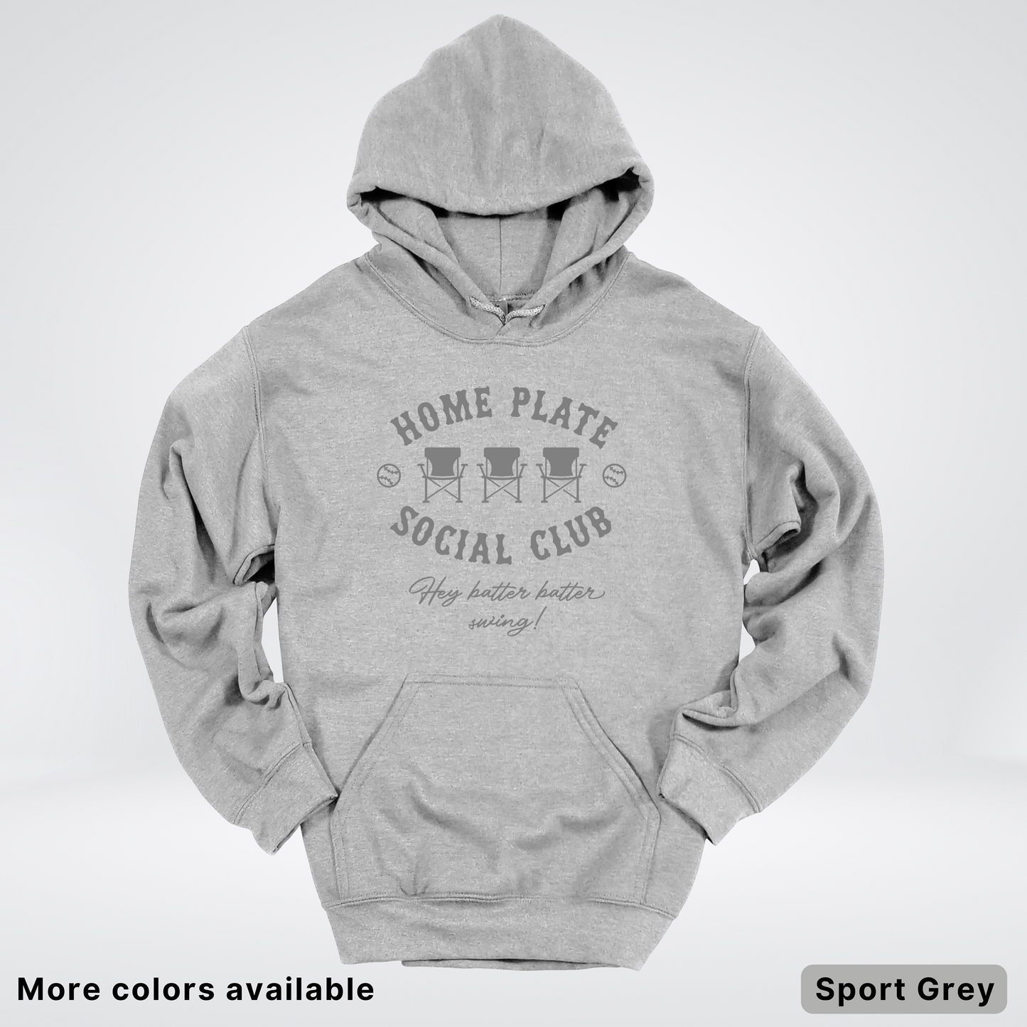 Home Plate Social Club – Gray Design - Hoodie