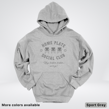Home Plate Social Club – Gray Design - Hoodie