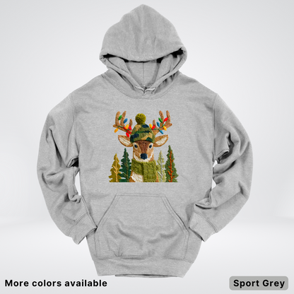 Ornament Antler Reindeer Hook Yard Faux - Hoodie