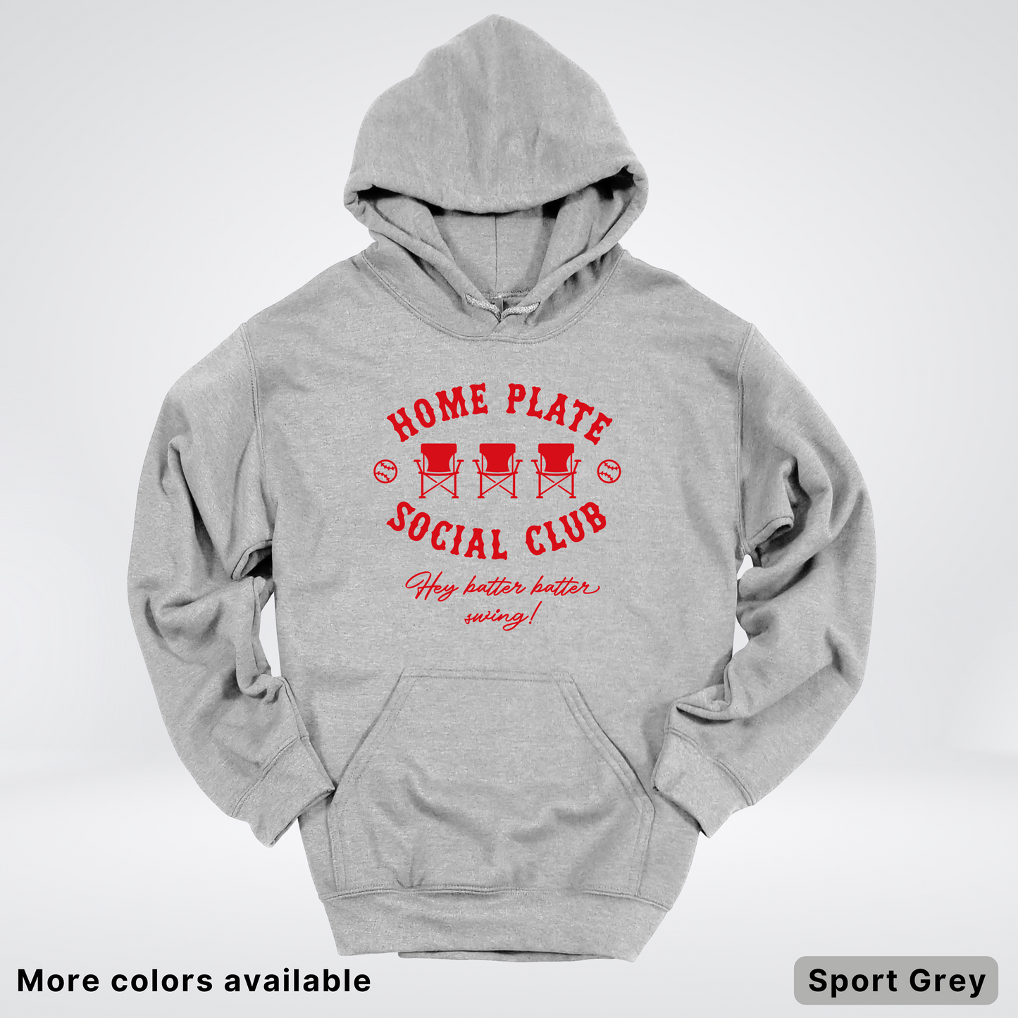 Home Plate Social Club – Red Design - Hoodie