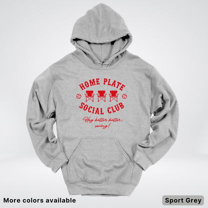 Home Plate Social Club – Red Design - Hoodie