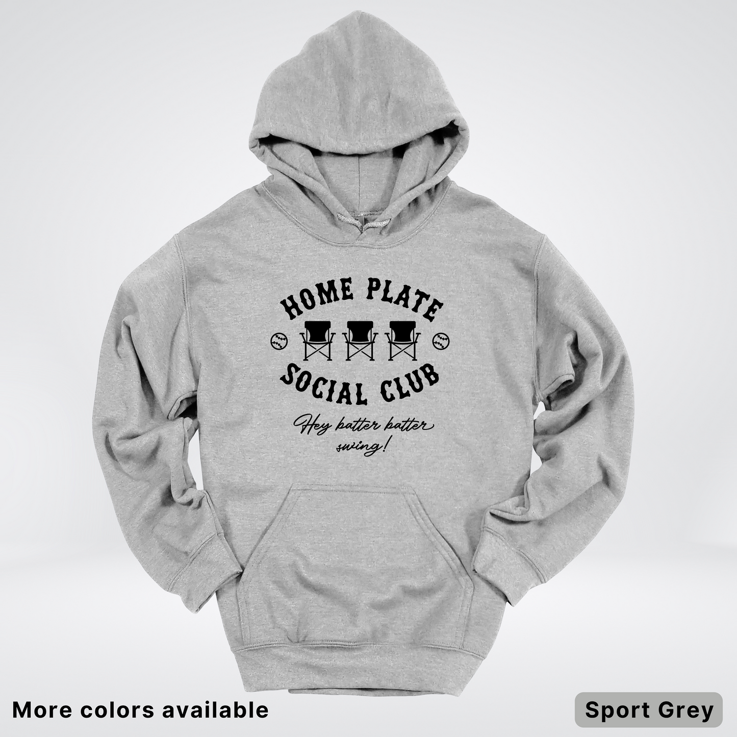 Home Plate Social Club – Black Design - Hoodie