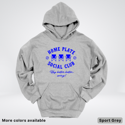 Home Plate Social Club – Blue Design - Hoodie
