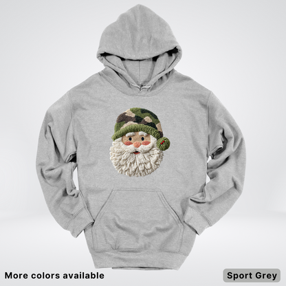 Woodland Santa Face (Hook Yard Faux Texture) - Hoodie