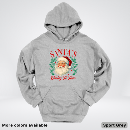 Santa's Coming To Town Hoodie - Hoodie
