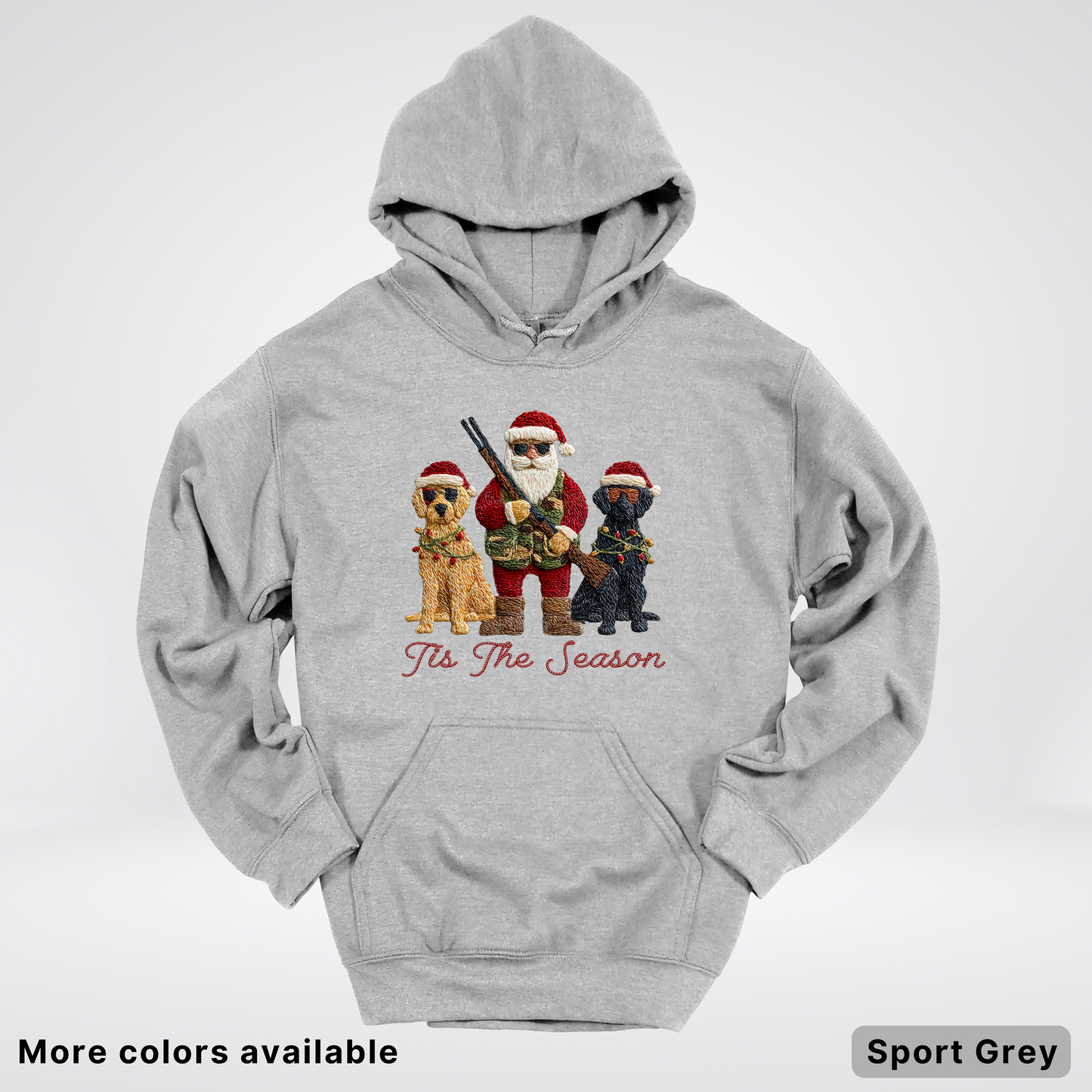 Tis The Season Hunting Santa Hook Yard Faux Hodie - Hoodie
