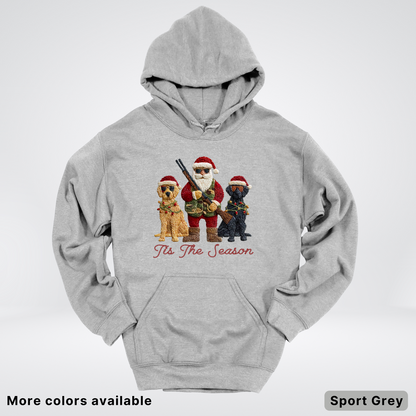 Tis The Season Hunting Santa Hook Yard Faux Hodie - Hoodie