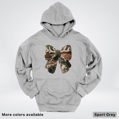 Woodland Winter Bow Hook Yard Faux - Hoodie