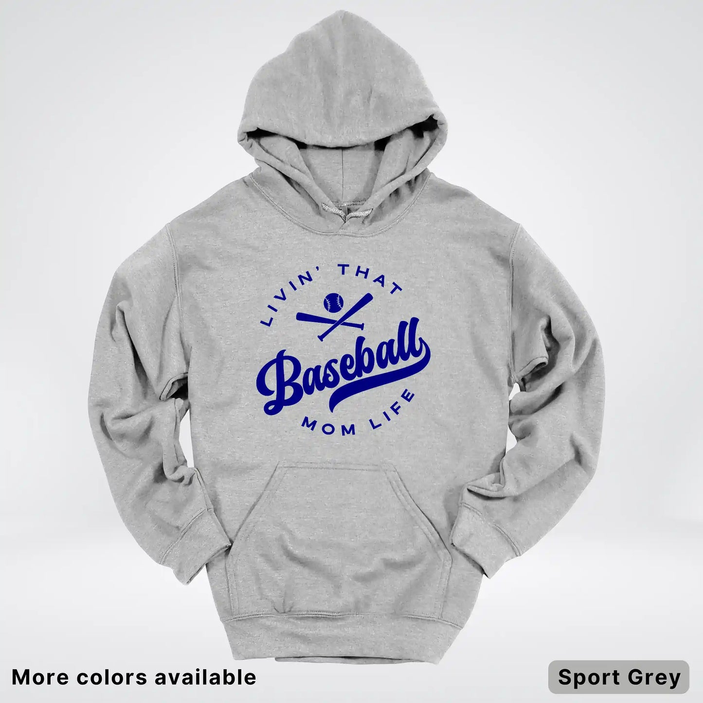 Livin' That Baseball Mom Life - Navy Design - Hoodie