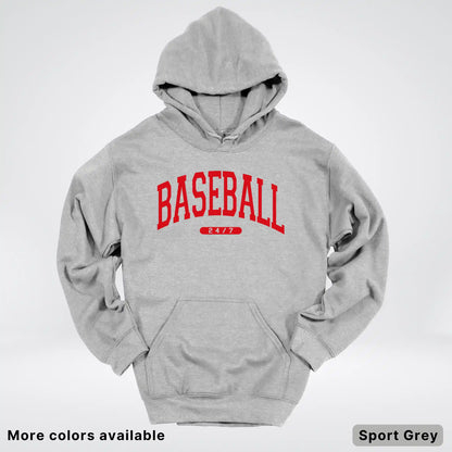 Baseball 24/7 – Red Design - Hoodie