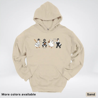 Baseball Goose Squad – Funny Baseball Goose Graphic Hoodie