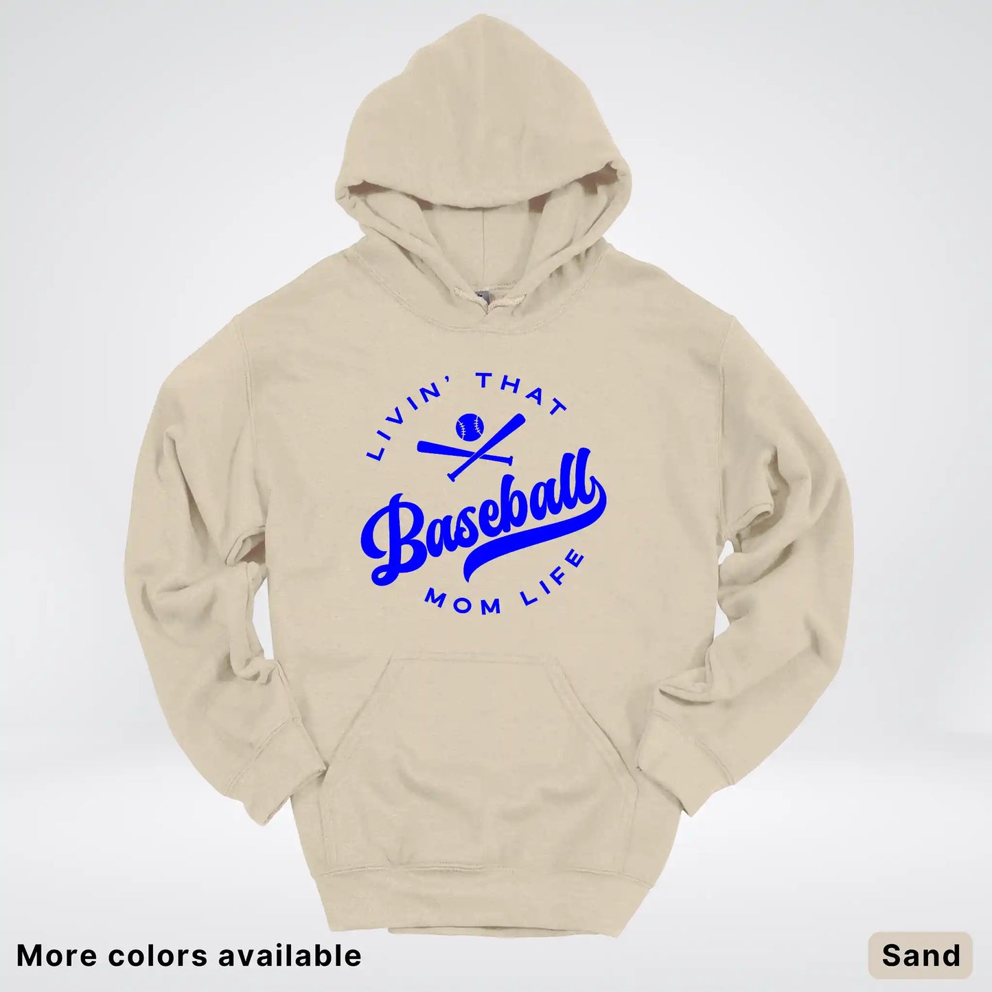 Livin' That Baseball Mom Life - Blue Design - Hoodie