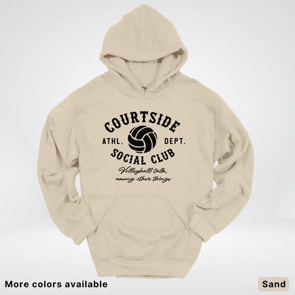 Courtside Social Club – Black Design – Volleyball - Hoodie