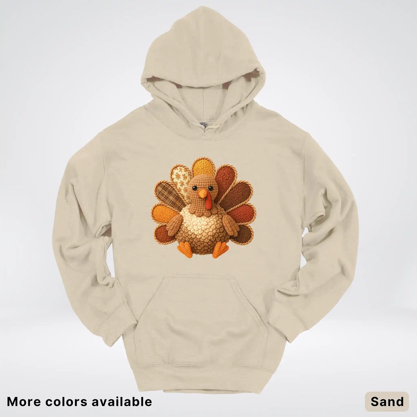 Fall Turkey Hook Yard Faux Hoodie