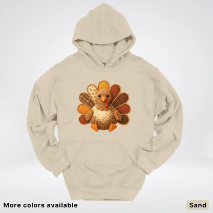 Fall Turkey Hook Yard Faux Hoodie