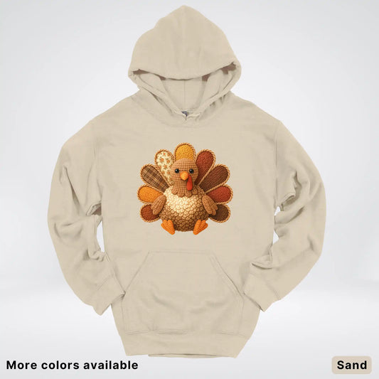 Fall Turkey Hook Yard Faux Hoodie