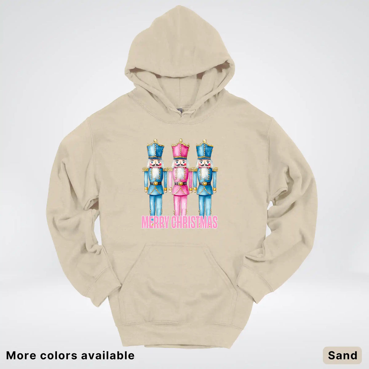 Merry Christmas Pastel Nutcrackers Hoodie