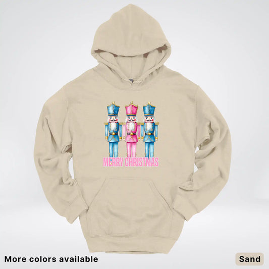 Merry Christmas Pastel Nutcrackers Hoodie