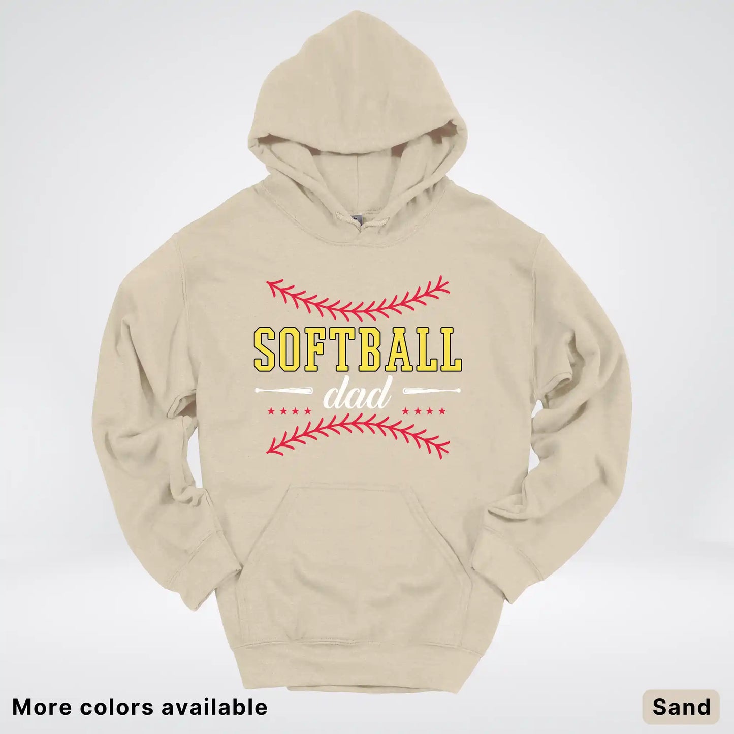 Softball Dad - White Design - Hoodie