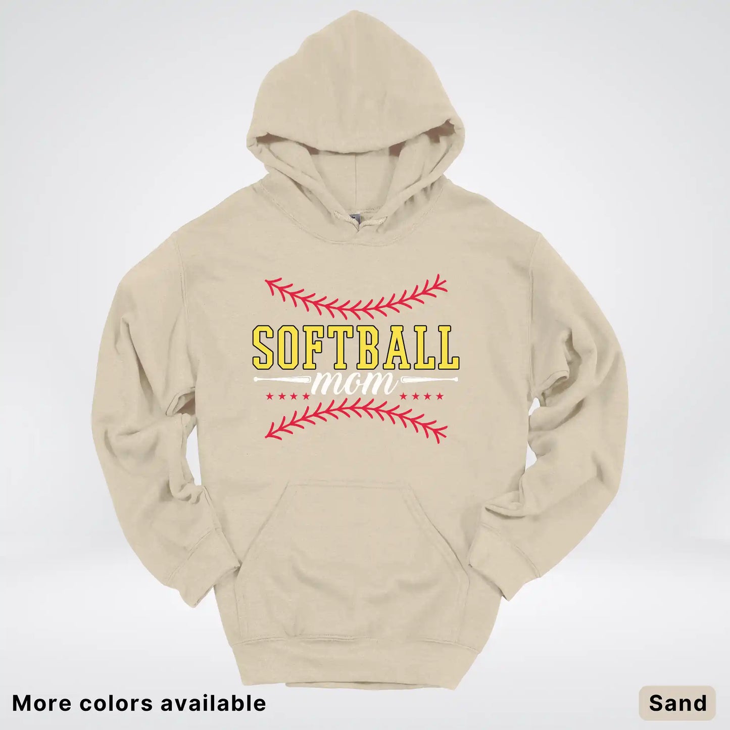 Softball Mom - White Design - Hoodie