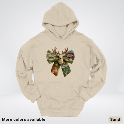 Neutral Woodland Bow Hook Yard Faux - Hoodie