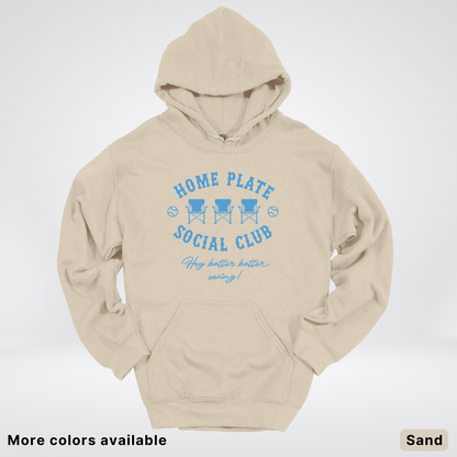 Home Plate Social Club – Light Blue Design - Hoodie