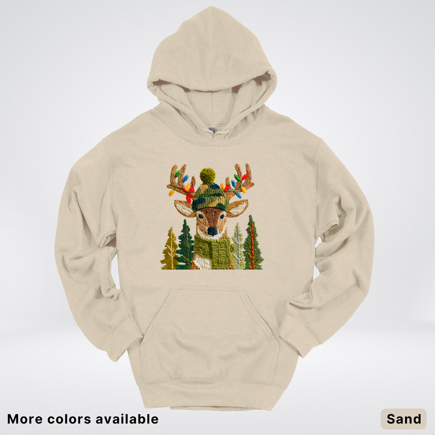 Ornament Antler Reindeer Hook Yard Faux - Hoodie