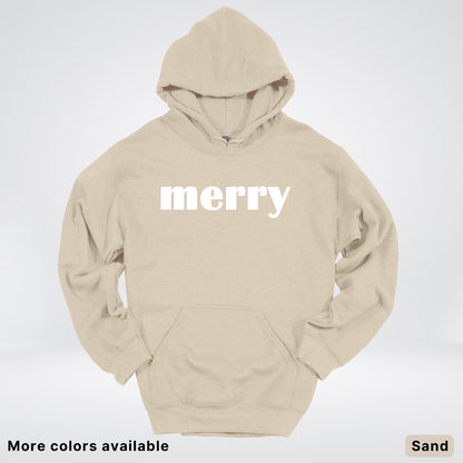 Merry - White Design - Hoodie